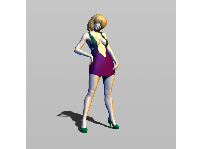 Фигура Декольте, окрашенная