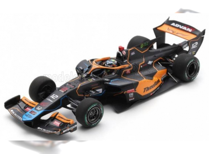 DALLARA Sf23 Hr-417-e Team Threebond Racing M-tec №12 Super Formula Season (2024) Atsushi Miyake, Black Orange