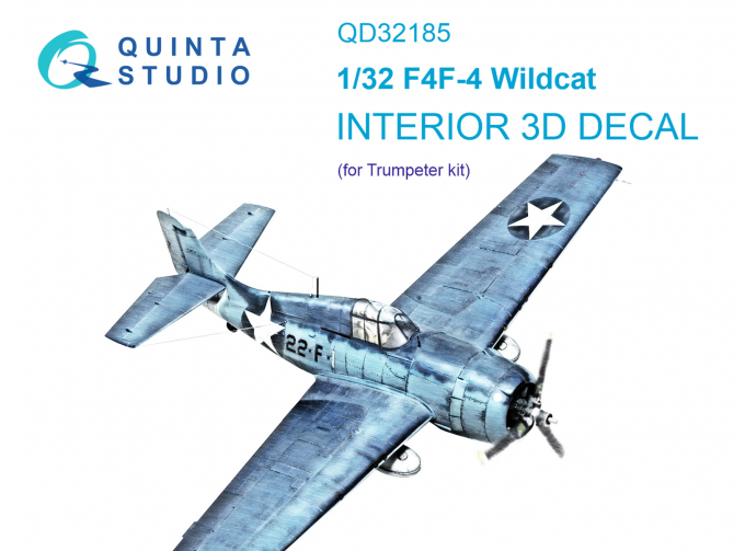 3D Декаль интерьера кабины F4F-4 Wildcat (Трубач)