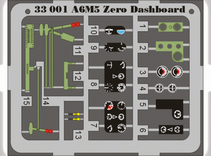 Фототравление A6M5 Zero dashboard