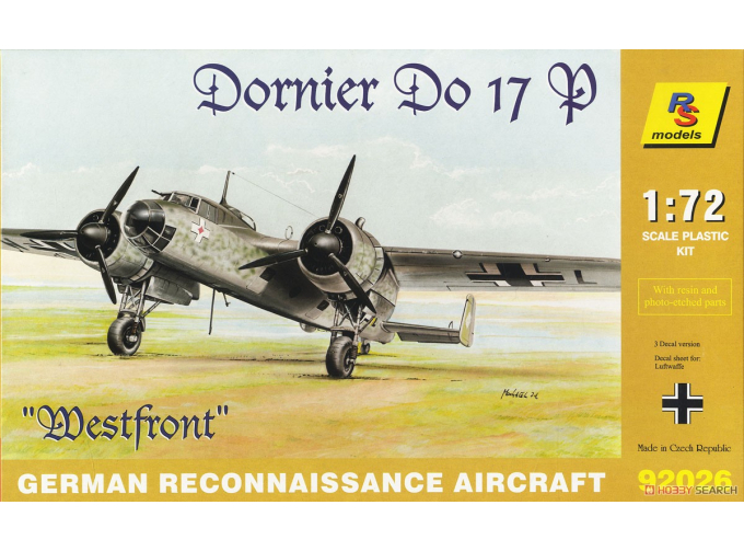 Сборная модель German Reconnaissance Aircraft Dornier Do 17 P "Westfront"