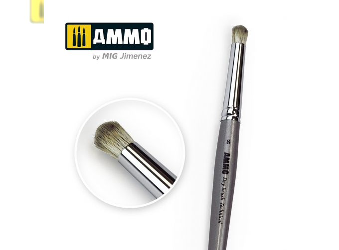 8 AMMO Drybrush Technical Brush