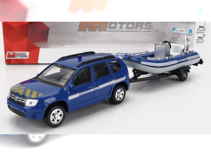 DACIA Duster Gendarmerie Con Carrello E Gommone (2020) - Trailer And Motorboat, Blue