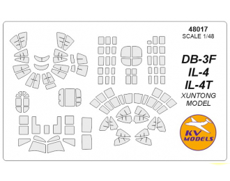 Набор масок окрасочных для самолете ДБ-3Ф / Ил-4, Ил-4Т (маски на диски и колеса)