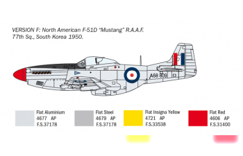 Сборная модель Самолет North American F-51 D KOREAN WAR