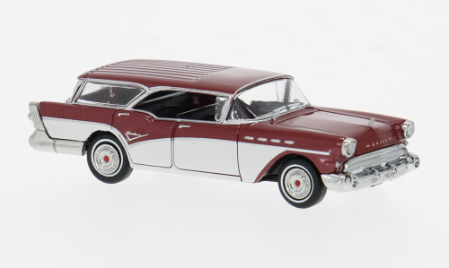 BUICK Century Caballero (1957), dark red/white