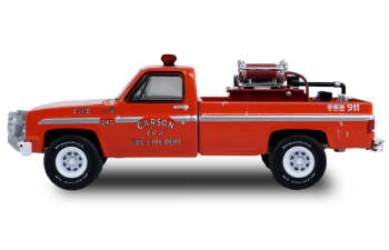 CHEVROLET C20 Custom Deluxe Brush Truck, Carson Volunteer Fire Department, Carson, Virginia (1982), red