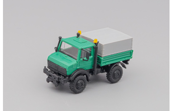 MERCEDES-BENZ Unimog Euro I mit Tieflader 4a, green