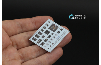 3D Декаль интерьера кабины B-24D/B-24J Liberator: носовой, центральный и задний отсеки (Hobby Boss)