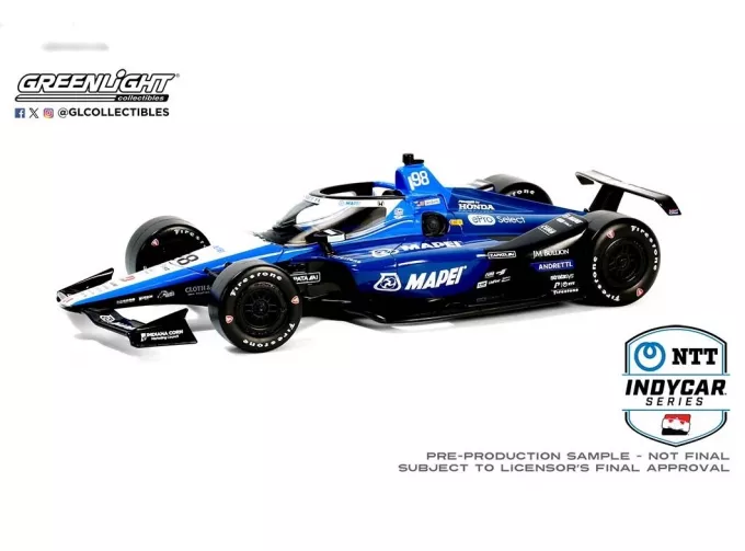 HONDA #98 Andretti Global IndyCar Series Marco Andretti (2024), blue