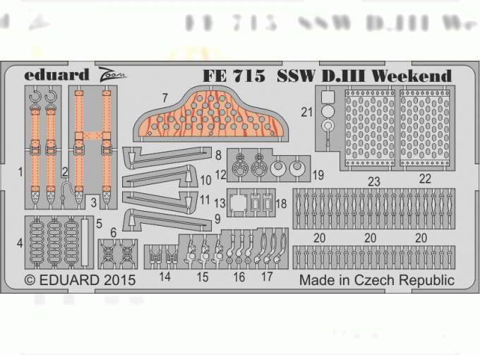 Цветное фототравление для SSW D.III Weekend