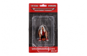 Фигурка баскетболист с полотенцем сидит на мяче Diorama Figures Series №707