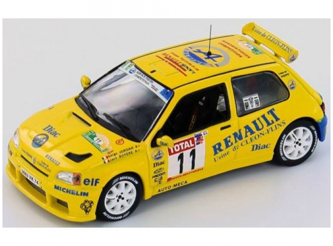 RENAULT CLIO MAXI (Alpine) 11 S.Jordan-J.Boyere Rallye du Rouergue 1995, yellow