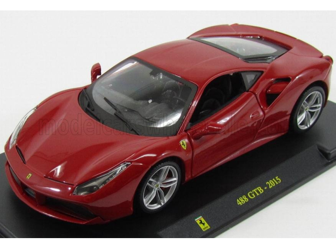 FERRARI 488 Gtb (2015) - Con Vetrina - With Showcase, Red
