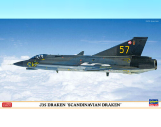 Сборная модель Самолет Swedish Air Force J35 DRAKEN SCANDINAVIAN DRAKEN