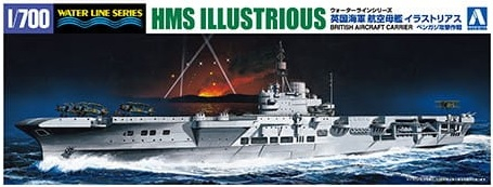 Сборная модель BRITISH AIRCRAFT CARRIER HMS ILLUSTRIOUS ATTACK OF BENGHAZI
