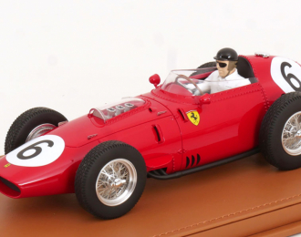 FERRARI F1 Dino 246/256 Team Scuderia Ferrari №6 2nd Avus Germany Gp (with Pilot Figure) (1959) Daniel Gurney, Red