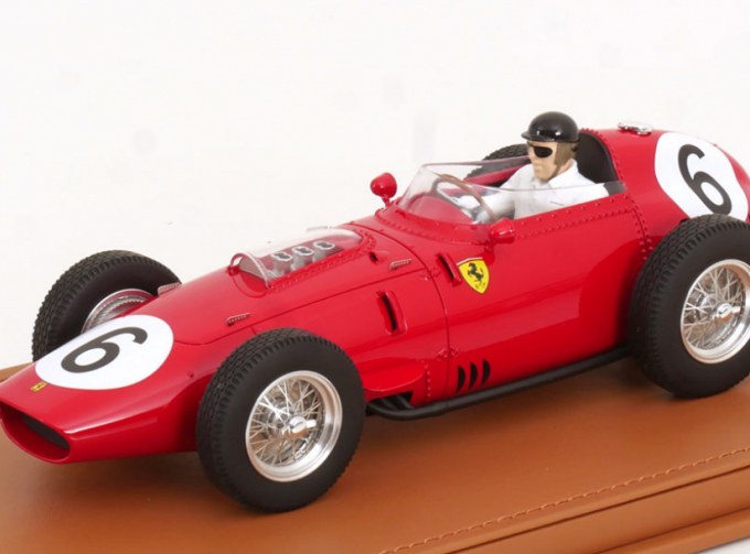 FERRARI F1 Dino 246/256 Team Scuderia Ferrari №6 2nd Avus Germany Gp (with Pilot Figure) (1959) Daniel Gurney, Red