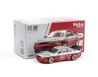 NISSAN S13 Pandem #66, red / silver