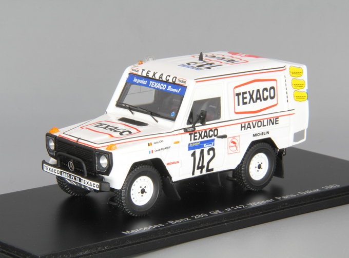 MERCEDES-BENZ 280GE W460 Texaco #142 Ickx - Brasseur - Sieger Winner Rally Paris-Dakar (1983), white