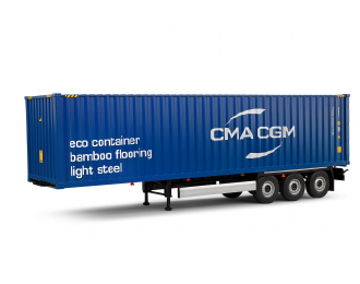 Полуприцеп с контейнером (2024), синий