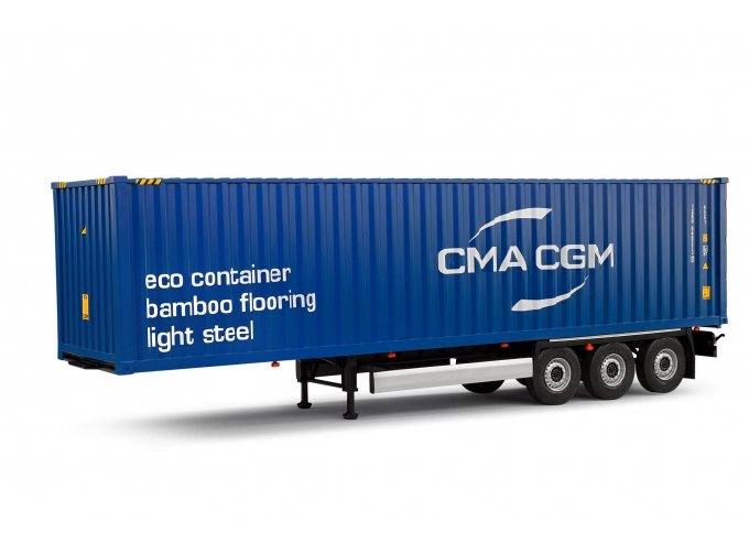 Полуприцеп с контейнером (2024), синий