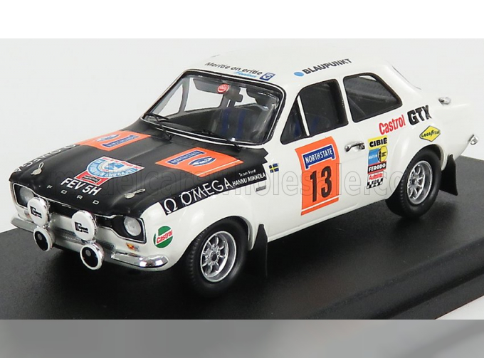 FORD Escort Mki (night Version) N 13 Winner Rally 1000 Lakes (1970) H.Mikkola - G.Palm, White Matt Black