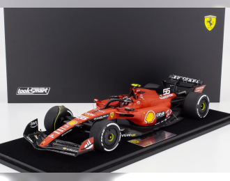 FERRARI F1 Sf-23 Team Scuderia Ferrari №55 Winner Singapore Gp (2023) Carlos Sainz - Con Vetrina - With Showcase, Red Black