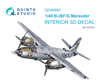 3D Декаль интерьера кабины B-26F/B-26G Marauder (ICM)