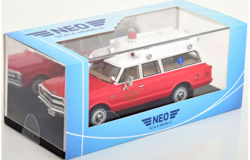 CHEVROLET Suburban Ambulance "Hillside Fire Department" (пожарная медицинская помощь) (1970) Red/White