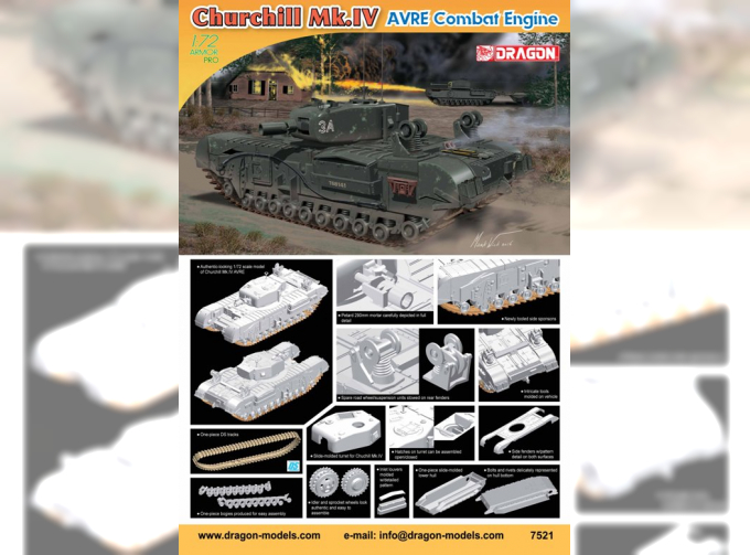 Сборная модель Танк CHURCHILL Mk.IV AVRE