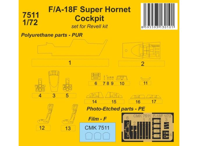 F/A-18F Super Hornet - Cockpit for Revell kit