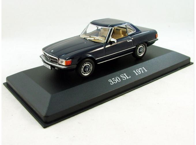 MERCEDES-BENZ 350 SL (1971), Mercedes-Benz Offizielle Modell-Sammlung 10, dark blue