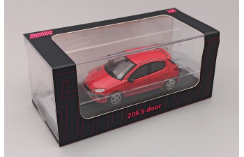 PEUGEOT 206 4-door (1998), red