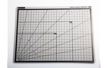 Коврик для резки А4, 3 слоя, серый черный