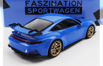 PORSCHE 911 992 Gt3 Coupe 2021 - Gold Rims, Blue