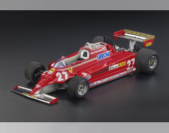FERRARI F1 126ck №27 Winner Spain Gp (1981) Gilles Villeneuve - Apribile - With Openings - Dettaglio Motore - Engine Detail, Red Silver