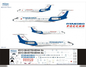 Декаль на самолет тушка-134А-3 (Пулково/Россия)