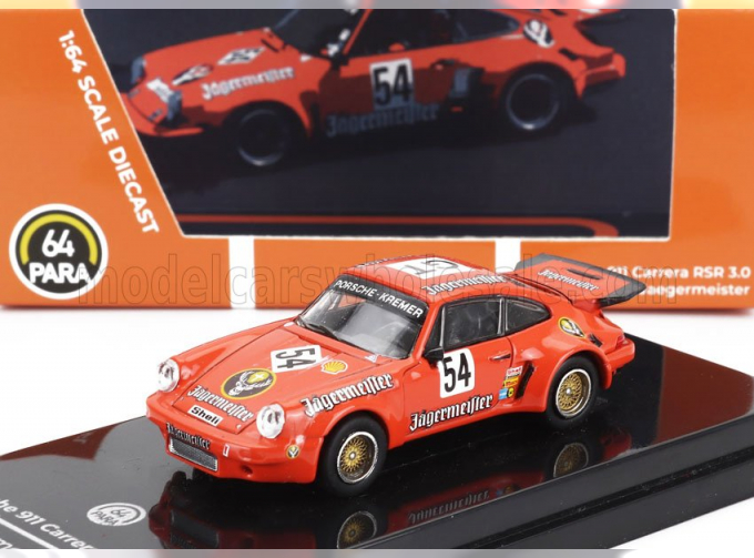 PORSCHE 911 Carrera Rsr 3.0l Turbo Jagermeister №54 Racing (1975), Orange