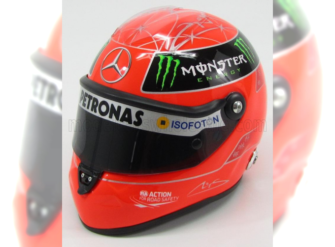 SCHUBERTH HELMET F1 Casco Helmet Mercedes Gp Team Petronas Season (2012) Michael Schumacher, Red Fluo Black