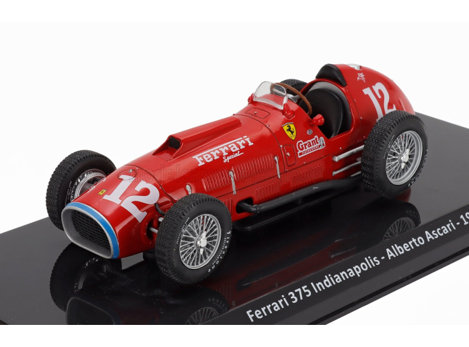 FERRARI F1 375 Indy №12 Indianapolis 500 Gp (1952) Alberto Ascari - Con Vetrina - With Showcase, Red
