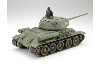 Сборная модель Советский танк T-34-85 с фигурой командира