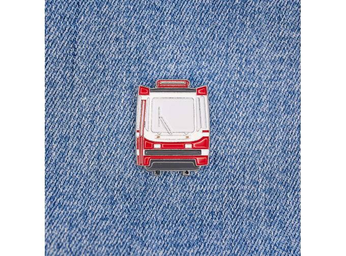 Значок "ЛМ-99", красный / белый