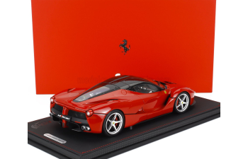 FERRARI Laferrari 2013 - Silver Rims - Con Vetrina - With Showcase, Rosso Corsa 322 - Red