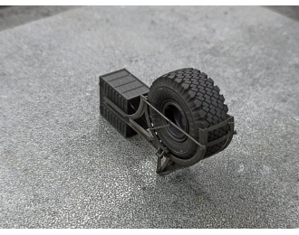 Держатель запасного колеса (ДЗК) Краз-255Б с перевернутым ящиком (ТММ, ПБУ)