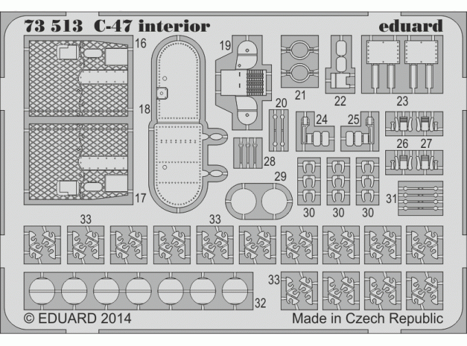 Фототравление C-47 interior S. A.