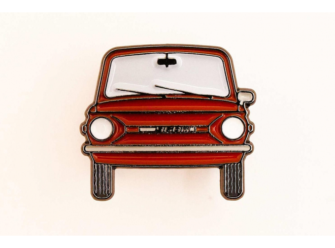 Значок "ЗАЗ-968М", красный