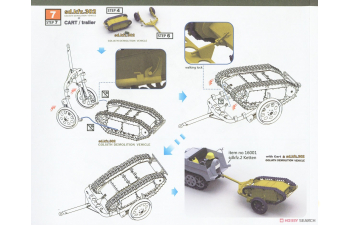 Сборная модель Sd.kfz. 302 Goliath Demolition Vehicle with cart