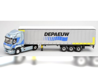 RENAULT Premium DXi Tautliner «Depaeuw» Transport, blue