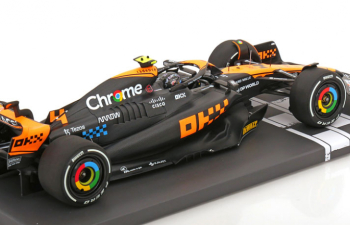 McLAREN F1 Mcl60 Team Mclaren №4 2nd Singapore Gp (2023) Lando Norris, Orange Blue Black